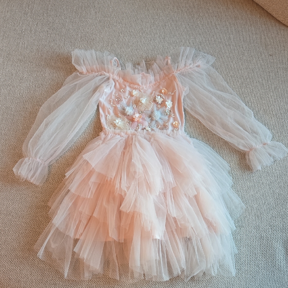 Tutu Du Monde Pale Pink Tulle Dress with Star Label